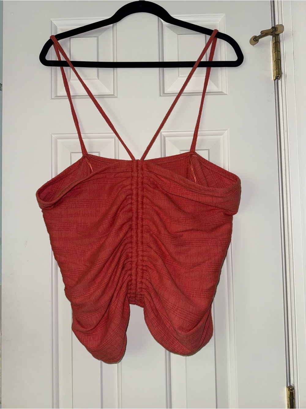 Pilcro Coral Ruched Double-Strap Camisole